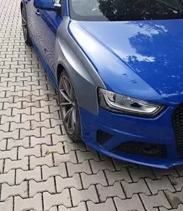 Audi RS4 B8 widened fenders 2cm per side