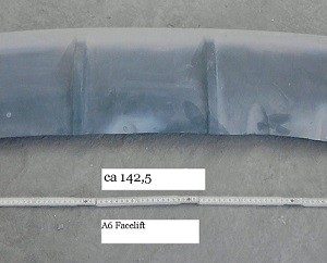 Audi A6 4F FL BJ. 08 - 11 RS6 look diffuser for cars without S-Line